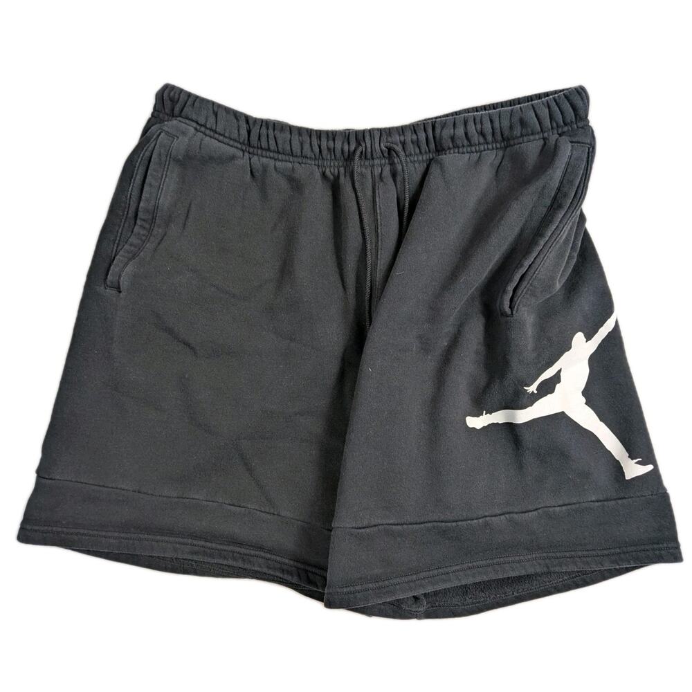 Nike Air Jordan Jumpman Sweat Shorts Adult XL Black Gym Shorts Big Logo